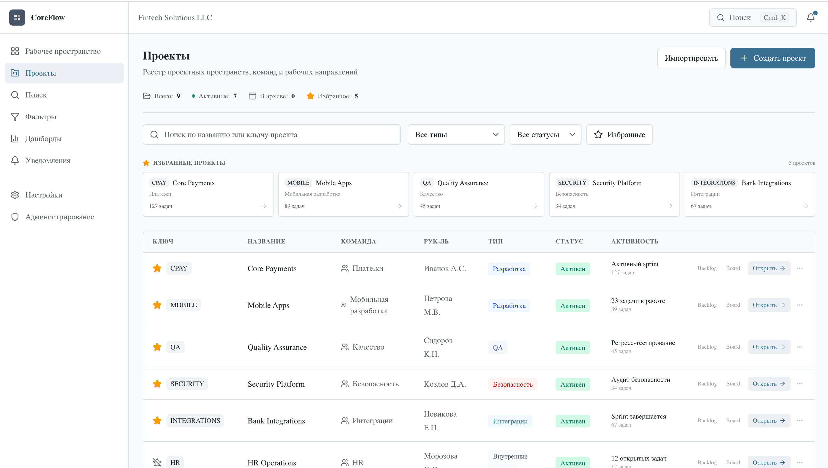 CortexFlow — Проекты